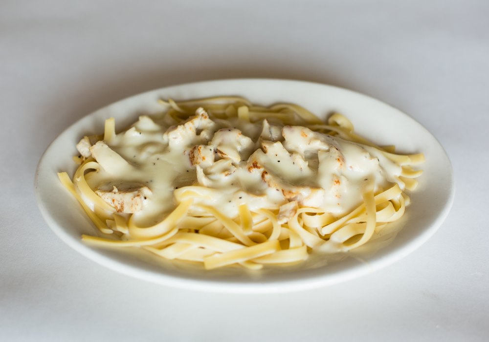 Fettuccini Alfredo at Angelo's Pizza, Taylorville