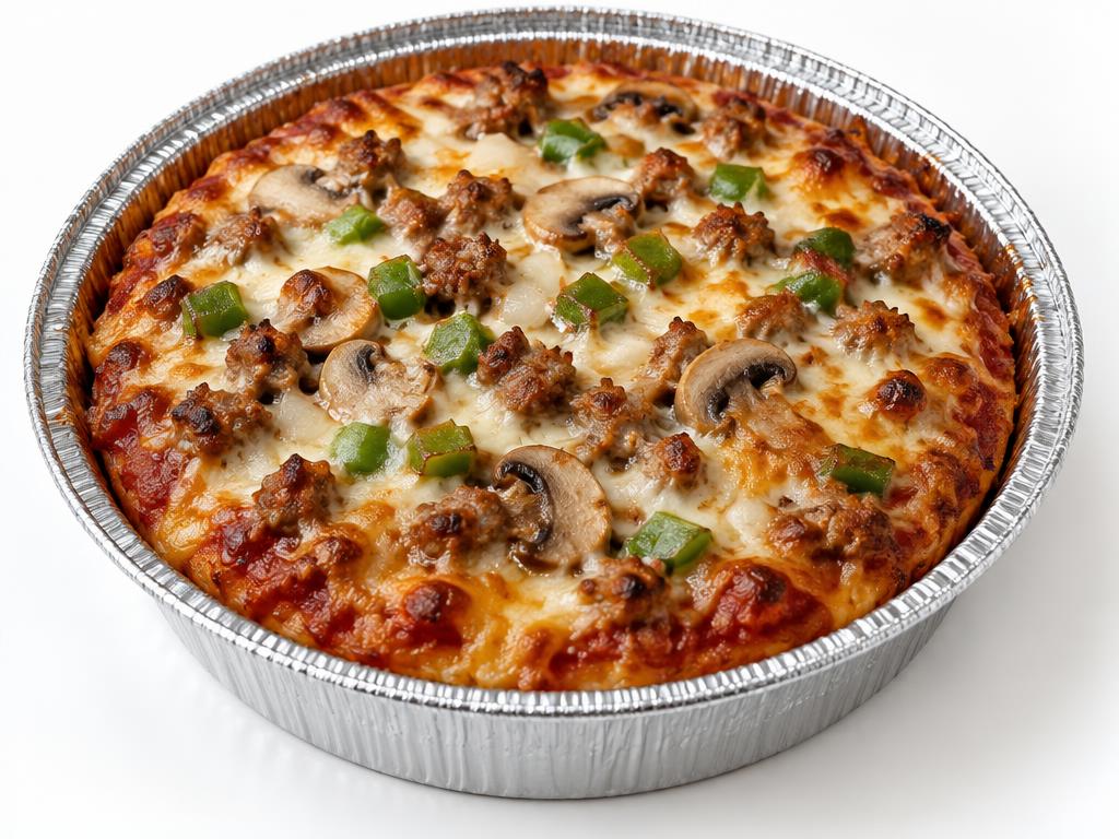 Crust-less Pizza (7") at Angelo's Pizza, Taylorville